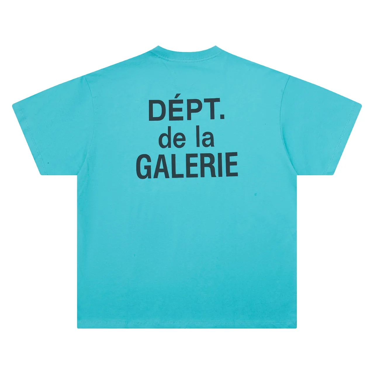 648#Gallery Dept New Classic Basic French Letters LOGO Basic Slogan Round Neck Short Sleeve T-Shirt Pure Cotton Tee Royal Blue Red Lake Blue Apricot Print Blue Apricot Print Black S～XL p90